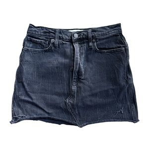 Abercrombie & Fitch Ultra High Rise Jean Skirt Black Denim Mini Skirt Size 27